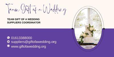 Registered supplier -'Gift of a Wedding' charity